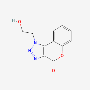molecular formula C11H9N3O3 B1223639 1-(2-Hydroxyethyl)-4-[1]benzopyrano[3,4-d]triazolone 
