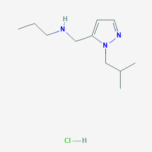 molecular formula C11H22ClN3 B12236458 [(1-isobutyl-1H-pyrazol-5-yl)methyl]propylamine 