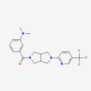 molecular formula C21H23F3N4O B12236498 N,N-dimethyl-3-{5-[5-(trifluoromethyl)pyridin-2-yl]-octahydropyrrolo[3,4-c]pyrrole-2-carbonyl}aniline 