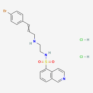 molecular formula C20H22BrCl2N3O2S B1223650 N-[2-(4-bromocinnamylamino)ethyl]isoquinoline-5-sulfonamide dihydrochloride 