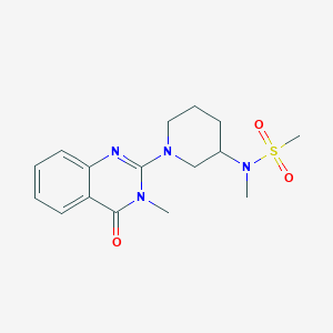 molecular formula C16H22N4O3S B12236509 N-methyl-N-[1-(3-methyl-4-oxo-3,4-dihydroquinazolin-2-yl)piperidin-3-yl]methanesulfonamide 