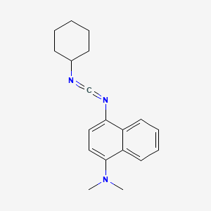 molecular formula C19H23N3 B1223653 N-环己基-N'-(4-(二甲基氨基)萘基)碳二亚胺 CAS No. 86332-16-3