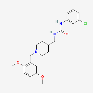 molecular formula C22H28ClN3O3 B1223660 1-(3-Chlorophenyl)-3-[[1-[(2,5-dimethoxyphenyl)methyl]-4-piperidinyl]methyl]urea 