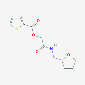 molecular formula C12H15NO4S B1223661 2-Thiophenecarboxylic acid [2-oxo-2-(2-oxolanylmethylamino)ethyl] ester 