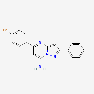 5-(4-Bromophenyl)-2-phenyl-7-pyrazolo[1,5-a]pyrimidinamine