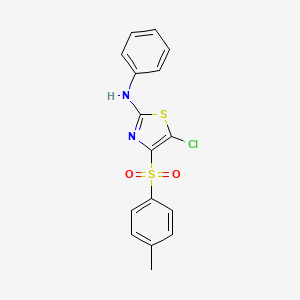 5-chloro-4-(4-methylphenyl)sulfonyl-N-phenyl-2-thiazolamine