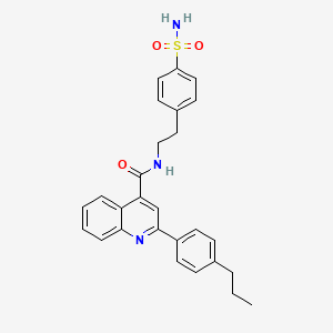 2-(4-propylphenyl)-N-[2-(4-sulfamoylphenyl)ethyl]-4-quinolinecarboxamide