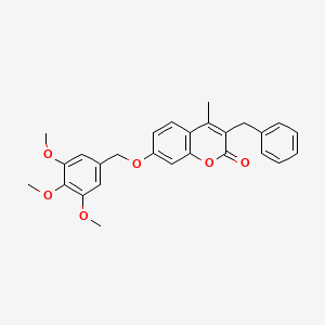 3-benzyl-4-methyl-7-[(3,4,5-trimethoxybenzyl)oxy]-2H-chromen-2-one