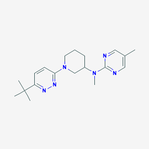 molecular formula C19H28N6 B12236748 N-[1-(6-tert-butylpyridazin-3-yl)piperidin-3-yl]-N,5-dimethylpyrimidin-2-amine 