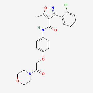 3-(2-chlorophenyl)-5-methyl-N-[4-[2-(4-morpholinyl)-2-oxoethoxy]phenyl]-4-isoxazolecarboxamide
