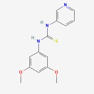 molecular formula C14H15N3O2S B1223683 N-(3,5-DIMETHOXYPHENYL)-N'-(3-PYRIDYL)THIOUREA 