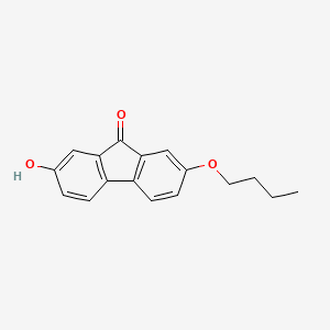 molecular formula C17H16O3 B1223718 2-Butoxy-7-hydroxy-9-fluorenone 