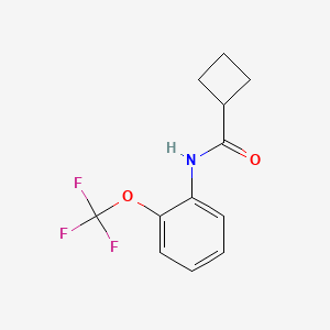 molecular formula C12H12F3NO2 B12237238 N-[2-(trifluoromethoxy)phenyl]cyclobutanecarboxamide 