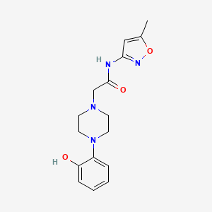 molecular formula C16H20N4O3 B1223726 2-[4-(2-hydroxyphenyl)-1-piperazinyl]-N-(5-methyl-3-isoxazolyl)acetamide 