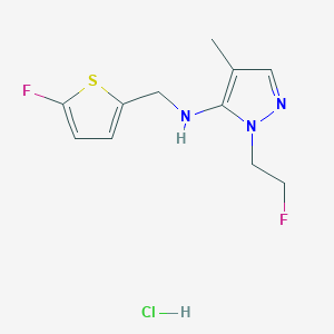 molecular formula C11H14ClF2N3S B12237273 1-(2-fluoroethyl)-N-[(5-fluoro-2-thienyl)methyl]-4-methyl-1H-pyrazol-5-amine 