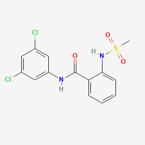 molecular formula C14H12Cl2N2O3S B1223739 N-(3,5-dichlorophenyl)-2-(methanesulfonamido)benzamide 