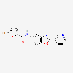 5-bromo-N-[2-(3-pyridinyl)-1,3-benzoxazol-5-yl]-2-furancarboxamide