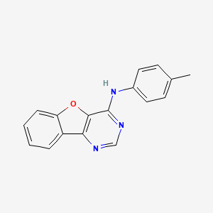molecular formula C17H13N3O B1223741 N-[1]benzofuro[3,2-d]pyrimidin-4-yl-N-(4-methylphenyl)amine 