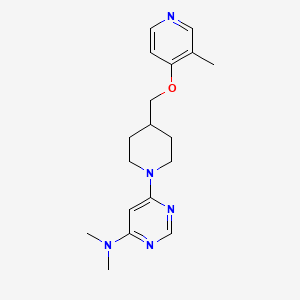 molecular formula C18H25N5O B12237415 N,N-dimethyl-6-(4-{[(3-methylpyridin-4-yl)oxy]methyl}piperidin-1-yl)pyrimidin-4-amine 
