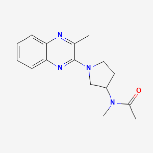 molecular formula C16H20N4O B12237427 N-methyl-N-[1-(3-methylquinoxalin-2-yl)pyrrolidin-3-yl]acetamide 