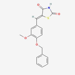 (5Z)-5-[4-(benzyloxy)-3-methoxybenzylidene]-1,3-thiazolidine-2,4-dione