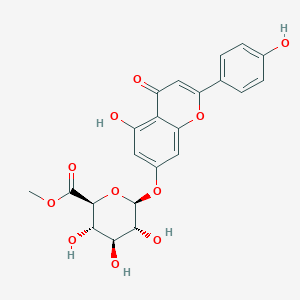 (2S,3S,4S,5R,6S)-Methyl 3,4,5-trihydroxy-6-((5-hydroxy-2-(4-hydroxyphenyl)-4-oxo-4H-chromen-7-yl)oxy)tetrahydro-2H-pyran-2-carboxylate