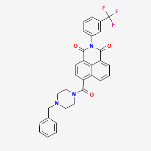 6-[Oxo-[4-(phenylmethyl)-1-piperazinyl]methyl]-2-[3-(trifluoromethyl)phenyl]benzo[de]isoquinoline-1,3-dione