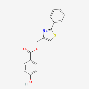 4-Hydroxybenzoic acid (2-phenyl-4-thiazolyl)methyl ester