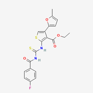 2-[[[[(4-Fluorophenyl)-oxomethyl]amino]-sulfanylidenemethyl]amino]-4-(5-methyl-2-furanyl)-3-thiophenecarboxylic acid ethyl ester
