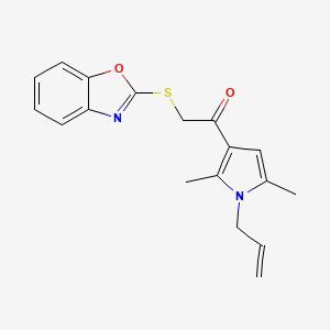 2-(1,3-Benzoxazol-2-ylthio)-1-(2,5-dimethyl-1-prop-2-enyl-3-pyrrolyl)ethanone