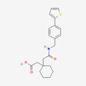 2-[1-[2-Oxo-2-[(4-thiophen-2-ylphenyl)methylamino]ethyl]cyclohexyl]acetic acid