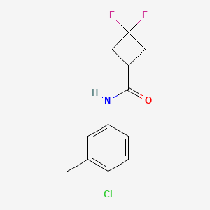 molecular formula C12H12ClF2NO B12237648 N-(4-chloro-3-methylphenyl)-3,3-difluorocyclobutane-1-carboxamide 