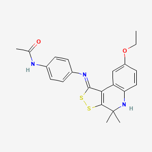 N-[4-[(8-ethoxy-4,4-dimethyl-5H-dithiolo[3,4-c]quinolin-1-ylidene)amino]phenyl]acetamide