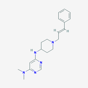 molecular formula C20H27N5 B12237898 N4,N4-dimethyl-N6-{1-[(2E)-3-phenylprop-2-en-1-yl]piperidin-4-yl}pyrimidine-4,6-diamine 