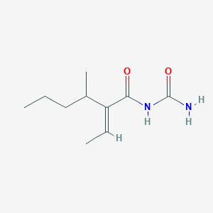 molecular formula C10H18N2O2 B012238 1-(2-Ethylidene-3-methylhexanoyl)urea CAS No. 102613-34-3