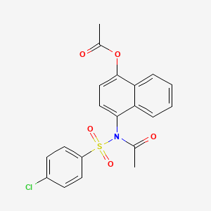 Acetic acid [4-[acetyl-(4-chlorophenyl)sulfonylamino]-1-naphthalenyl] ester