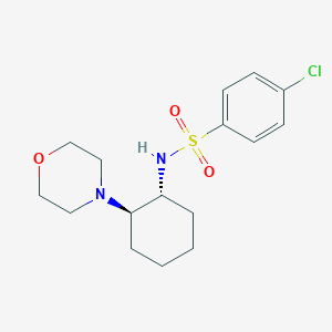 4-chloro-N-[(1R,2R)-2-(4-morpholinyl)cyclohexyl]benzenesulfonamide