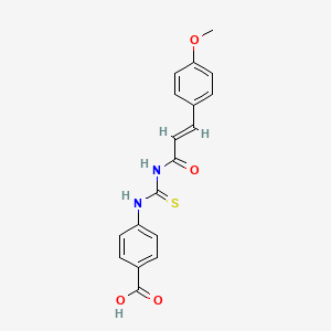 molecular formula C18H16N2O4S B1223806 4-[({[3-(4-Methoxyphenyl)acryloyl]amino}carbonothioyl)amino]benzoic acid 