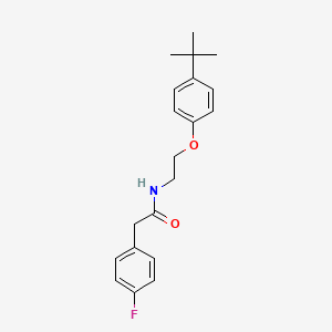 molecular formula C20H24FNO2 B1223817 N-[2-(4-tert-butylphenoxy)ethyl]-2-(4-fluorophenyl)acetamide 