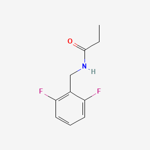 molecular formula C10H11F2NO B12238212 N-[(2,6-difluorophenyl)methyl]propanamide 