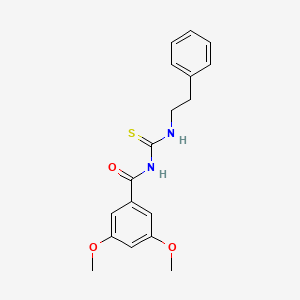 3,5-dimethoxy-N-[(2-phenylethylamino)-sulfanylidenemethyl]benzamide