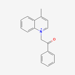 molecular formula C18H16NO+ B1223838 2-(4-Methyl-1-quinolin-1-iumyl)-1-phenylethanone 