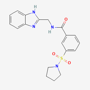 N-(1H-benzimidazol-2-ylmethyl)-3-(1-pyrrolidinylsulfonyl)benzamide