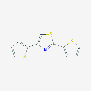 molecular formula C11H7NS3 B1223851 2,4-Dithiophen-2-ylthiazole 