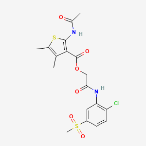 2-Acetamido-4,5-dimethyl-3-thiophenecarboxylic acid [2-(2-chloro-5-methylsulfonylanilino)-2-oxoethyl] ester
