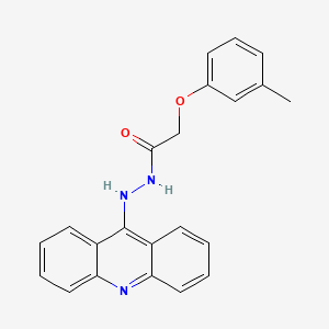 molecular formula C22H19N3O2 B1223861 N'-(9-acridinyl)-2-(3-methylphenoxy)acetohydrazide 