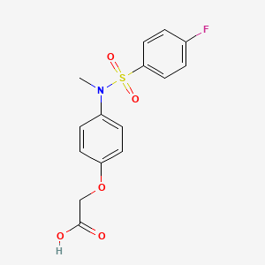 2-[4-[(4-Fluorophenyl)sulfonyl-methylamino]phenoxy]acetic acid