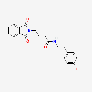 molecular formula C21H22N2O4 B1223867 4-(1,3-dioxo-2-isoindolyl)-N-[2-(4-methoxyphenyl)ethyl]butanamide 