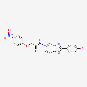 N-[2-(4-fluorophenyl)-1,3-benzoxazol-5-yl]-2-(4-nitrophenoxy)acetamide