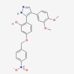 2-[4-(3,4-dimethoxyphenyl)-1H-pyrazol-3-yl]-5-[(4-nitrobenzyl)oxy]phenol